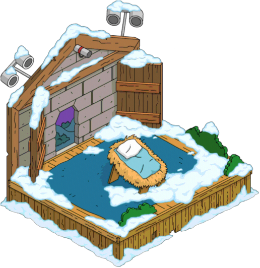 Nativityscene Transimage - Simpsons Nativity Scene (516x532)