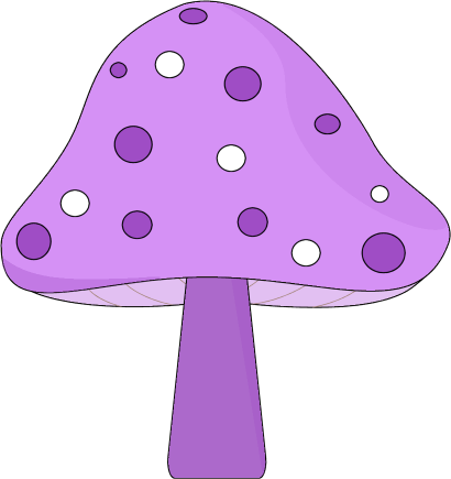 Mushroom Clip Art - Violet Mushroom Clip Art (410x435)