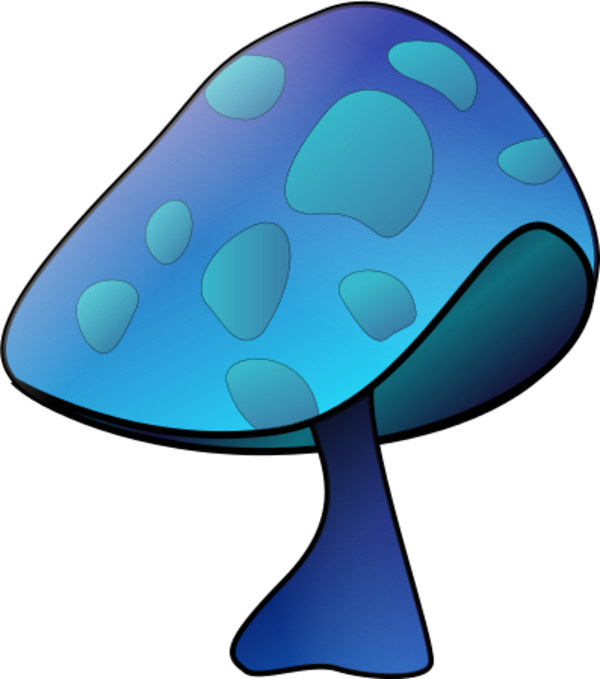 Mushroom Clipart Blue - Mushroom Clip Art (600x679)