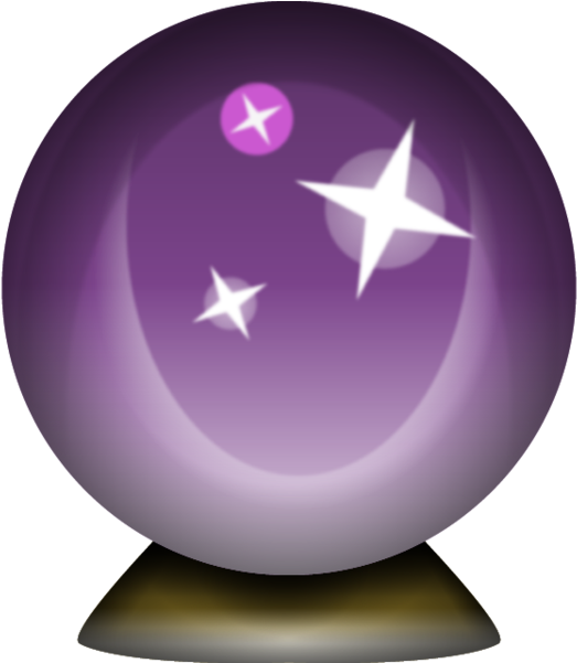 Clip Art Magic Ball Download Crystal Emoji Island - Crystal Ball Emoji Png (600x600)