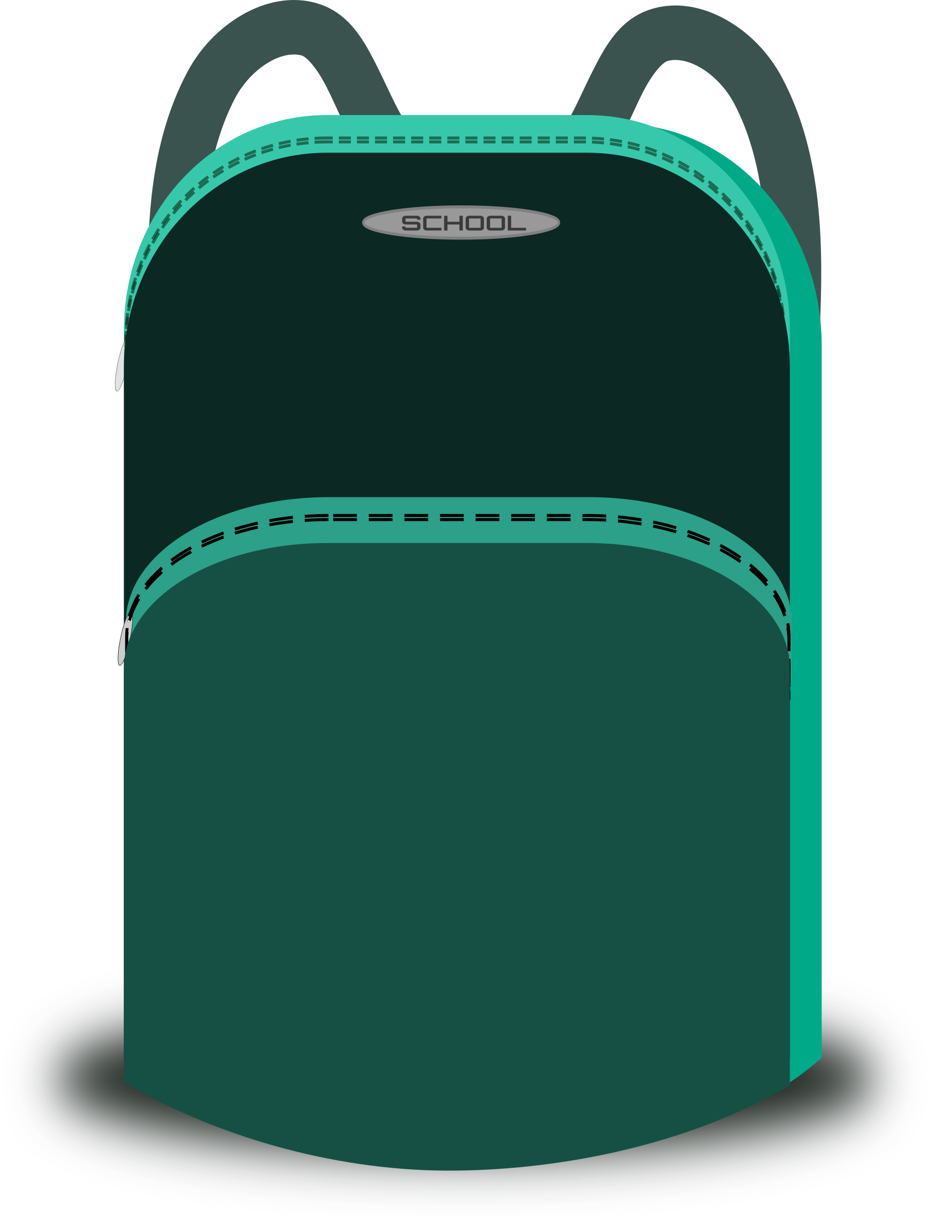 You Can Use This Green School Bag Clip Art On Your - Tas Ransel Vector (1834x2400)
