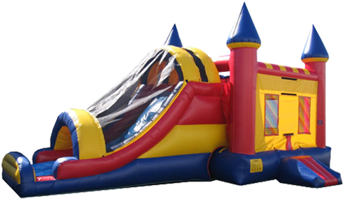 Combination Bounce-house Slide Wih A Net - Connecticut (500x312)