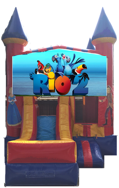 Combo Castle Front Slide Rio 2 $150 - Inflatable (600x800)