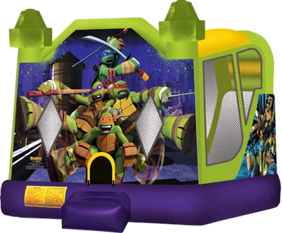 Teenage Mutant Ninja Turtle Wet Combo Inflatable Bounce - Ninja Turtles Bounce House Rentals (408x337)