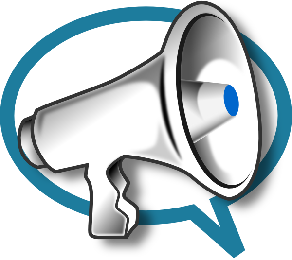 Cheer Megaphone Clip Art - La Voz Del Pueblo (600x535)