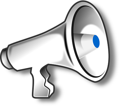Megaphone Loudhailer Speaker Sound Amplifi - La Voz Del Pueblo (387x340)
