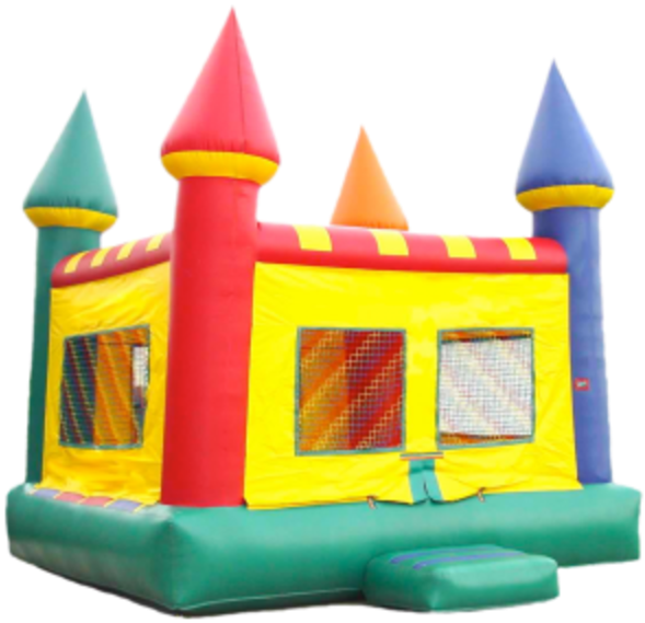 Free Clip Art Bounce House (600x570)