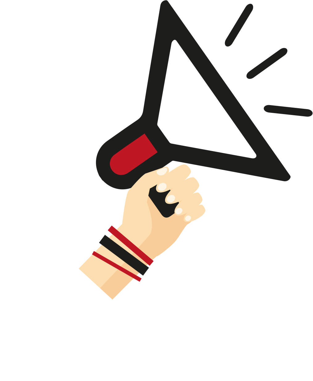 Aids Loudspeaker Megaphone Clip Art - Hand With Speaker Png (1014x1236)