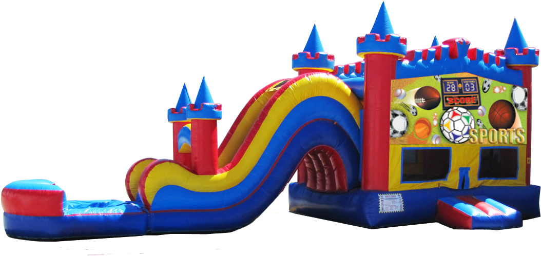 Sports Deluxe Water Slide Combo - Water Slides For Parties (1104x528)