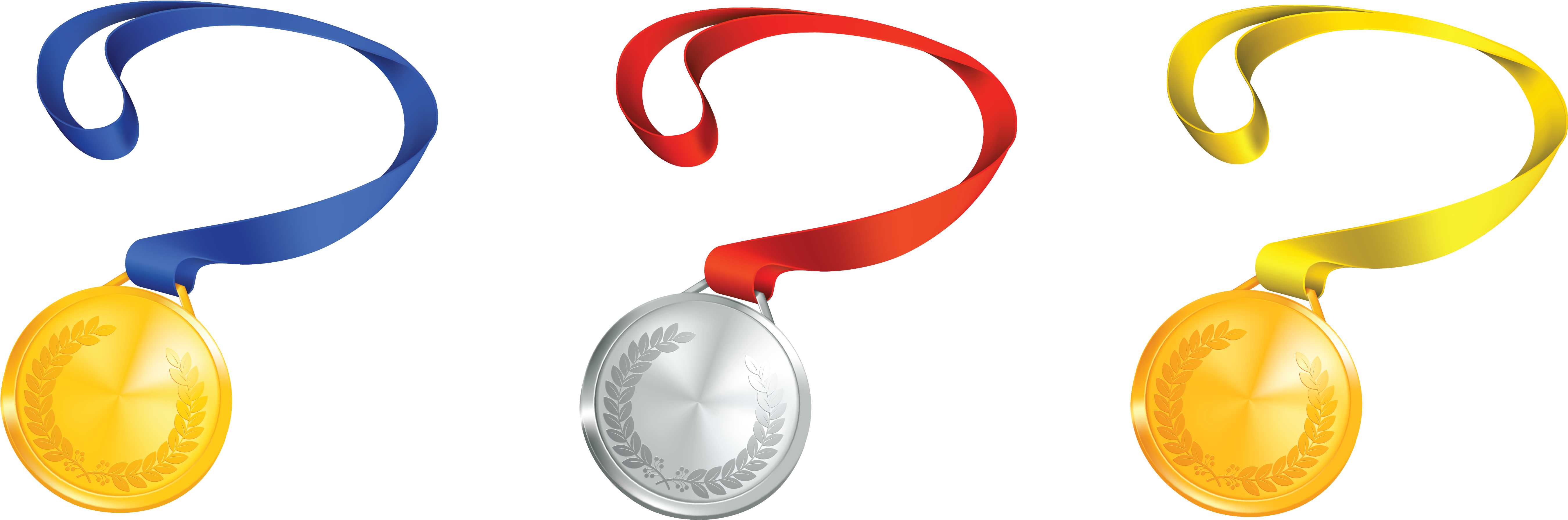 Free Cheering Cliparts, Download Free Clip Art, Free - Medals Clipart (5809x2234)