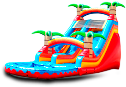 Bounce House Party Rentals Bouncers Kingdom Fun Like - Tropical Water Slide (500x346)