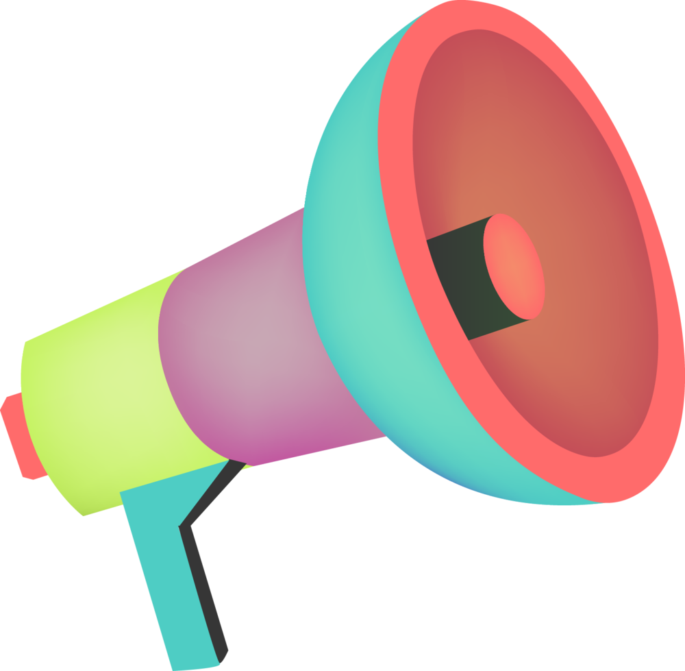 4 4=megaphone - Megaphone Png (1000x979)