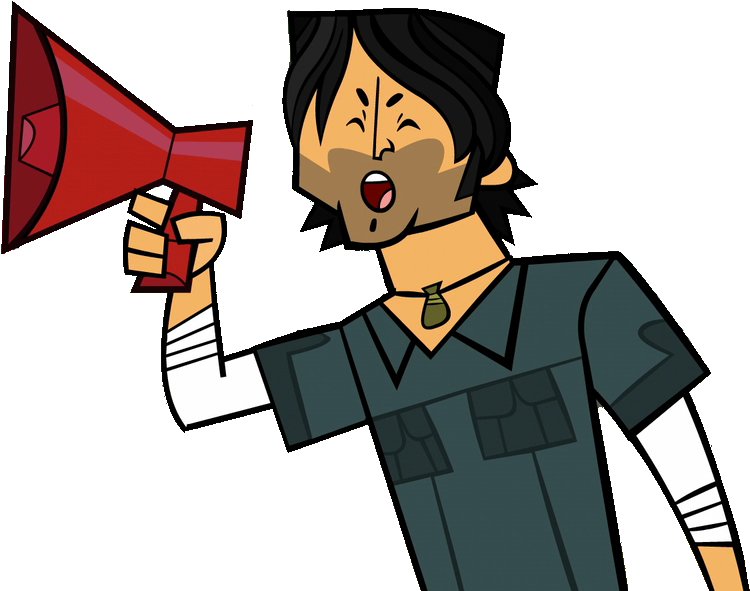 Chris W Megaphone - Total Drama Megaphone (826x605)