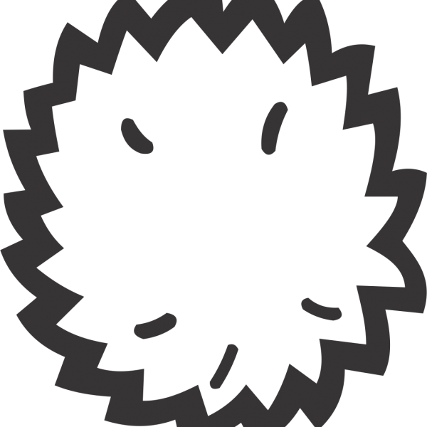 Clipart Black And White Cheerleader Text With A Pom - Pom Pom Clipart Black And White (600x600)