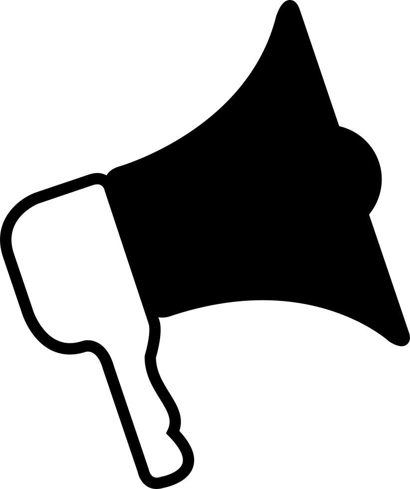 Protest Megaphone Comments - Speaker Sign (822x980)