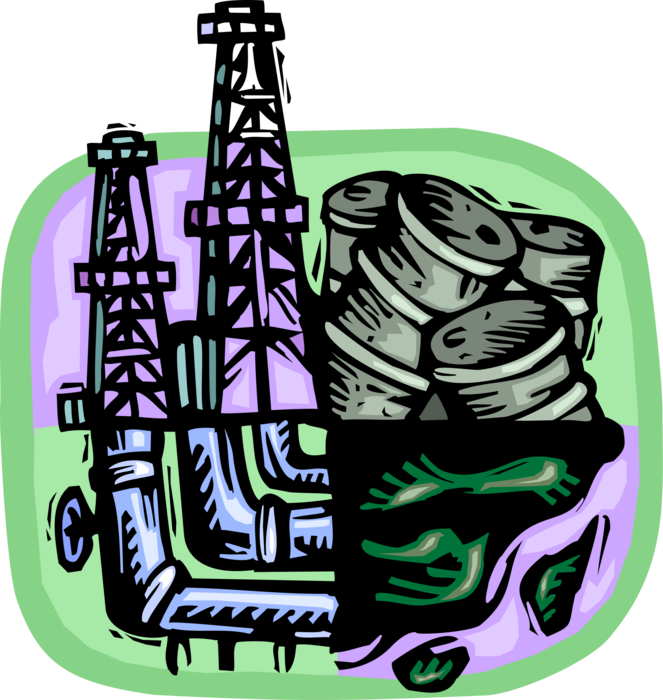 Vector Illustration Of Fossil Fuel Oil Petroleum And - Vector Illustration Of Fossil Fuel Oil Petroleum And (663x700)