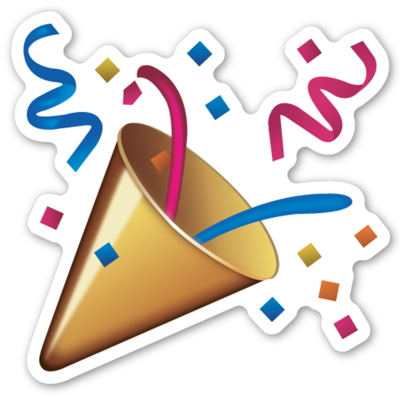 Celebration Clipart Emoji - Emoji Confetti Png (800x786)