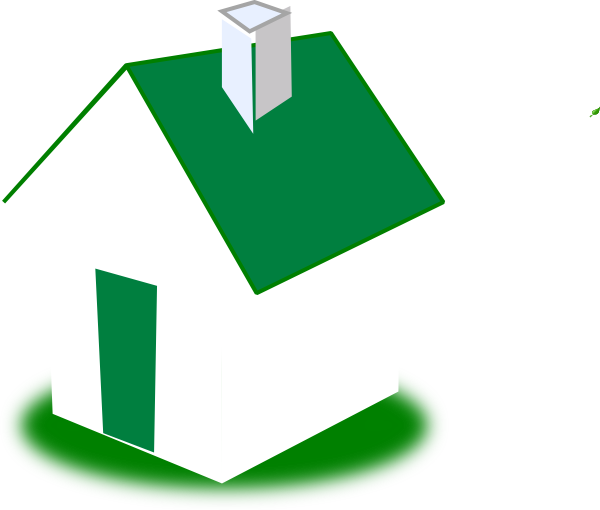 Green House Clip Art - House Clipart Green (600x510)