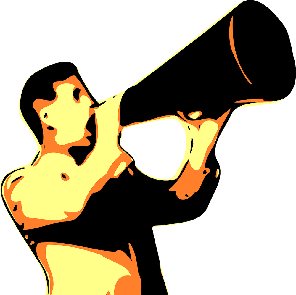 Megaphone - Shout Out Clip Art (1000x997)