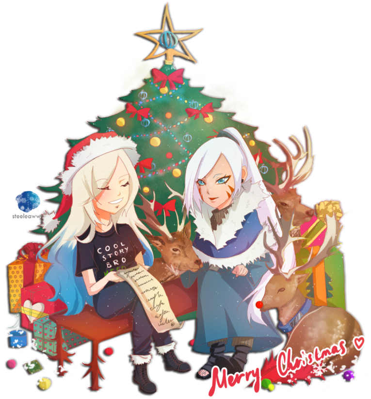 Merry Christmas And Happy New Year~~ By Steeleaww - Naruto (800x831)