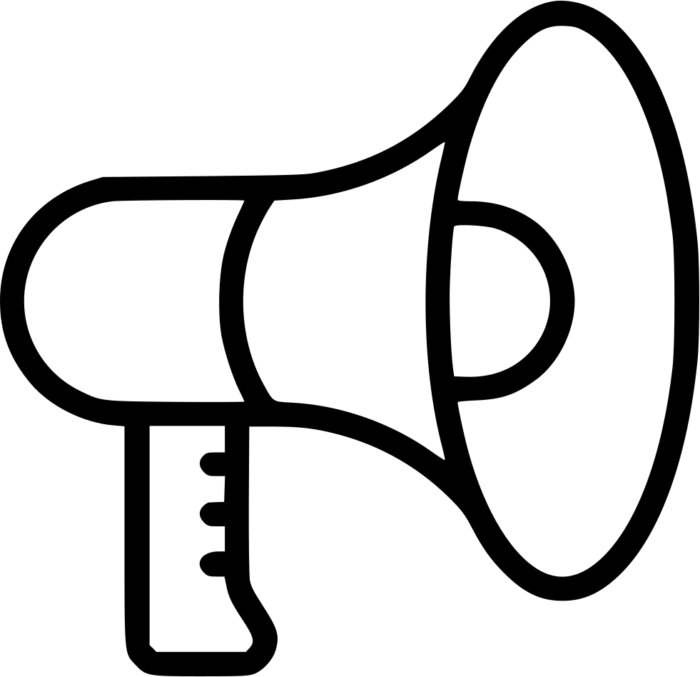 Megaphone Speaker Talk Advertise Loud Promote Comments - Advertise Icon Png (981x948)