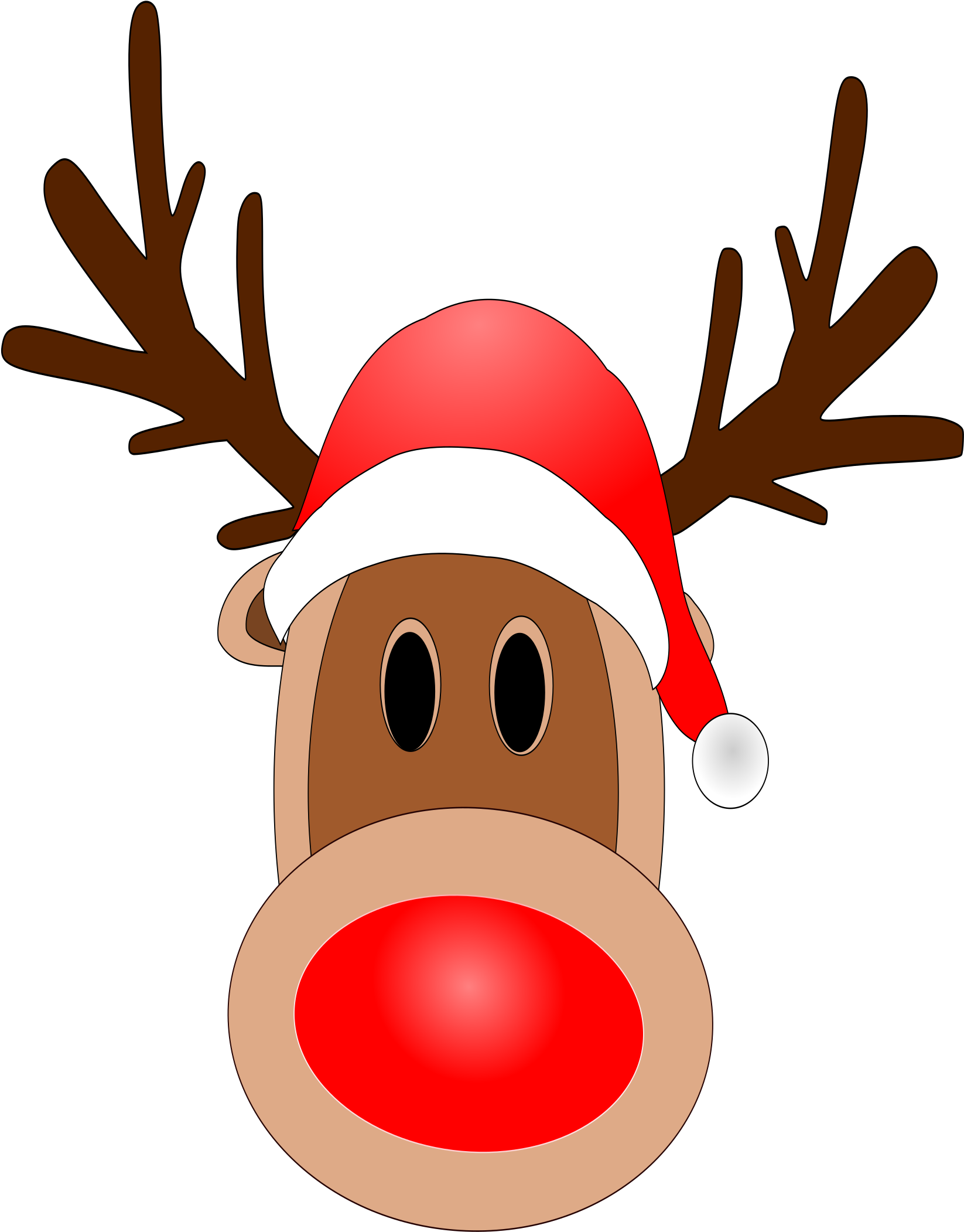 Rudolph Santa Claus Clip Art - Rudolph Santa Claus Clip Art (1697x2400)