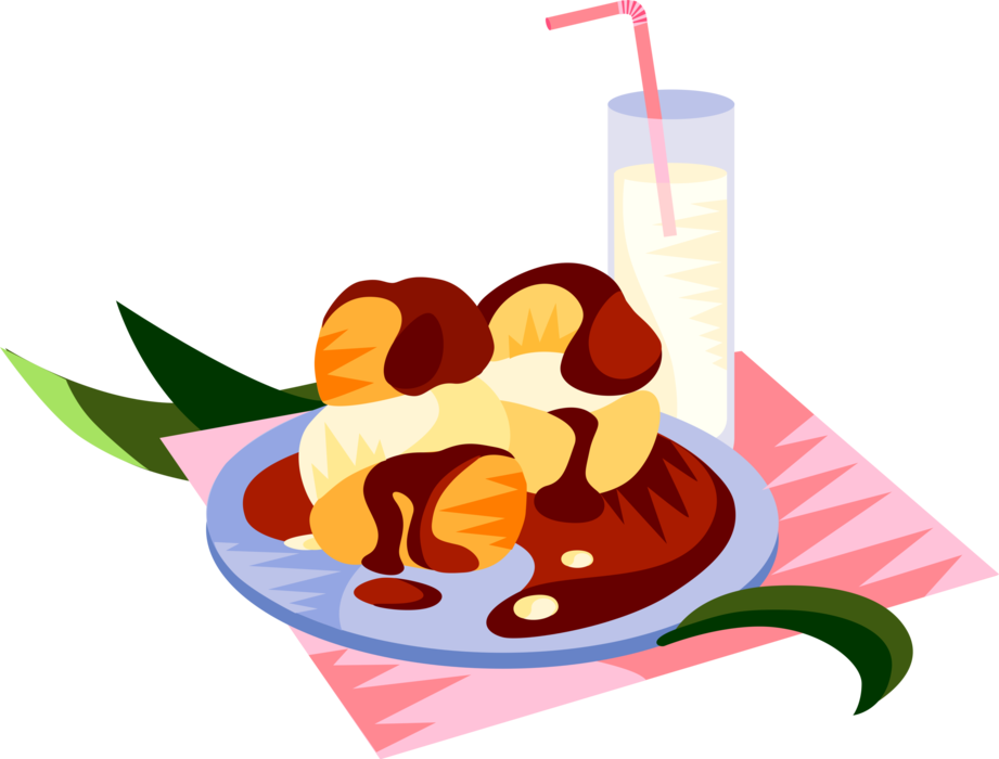 Vector Illustration Of European Cuisine French Pastry - Vector Illustration Of European Cuisine French Pastry (921x700)