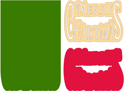 Merry Christmas Card Pieces - Merry Christmas Card (500x369)