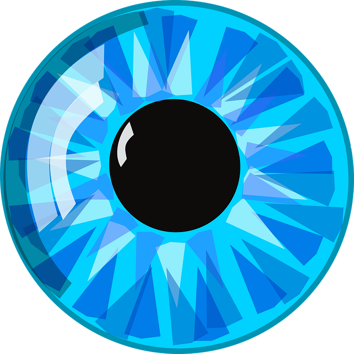 Clipart Of 3d Human Character Holding Blue Number Two - Cartoon Eye (721x720)