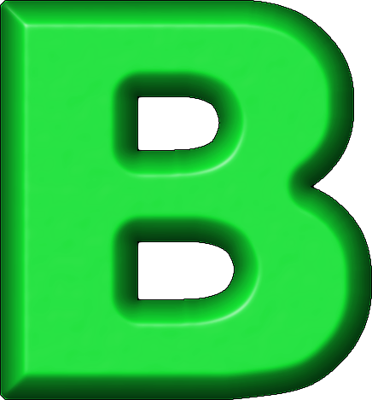 Green Letter B - Letter B In Green (372x400)
