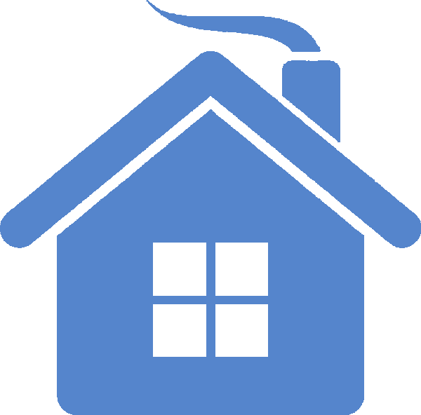 Pin Blue House Clipart - Rent Icon (600x592)