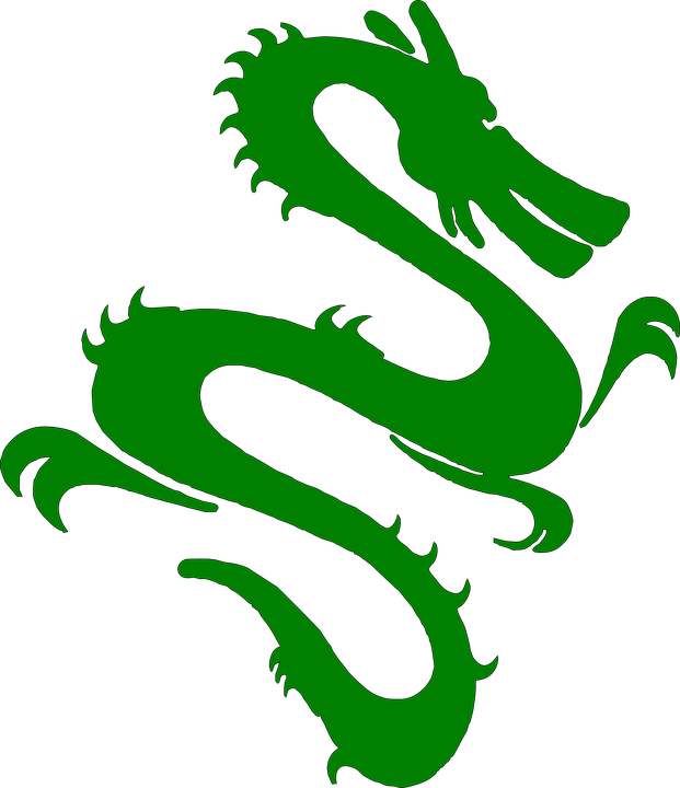 Green Trim Cliparts - Chinese Dragon Vector Png (621x720)