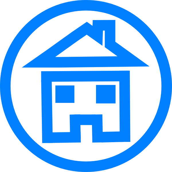 House In Blue Circle (600x600)
