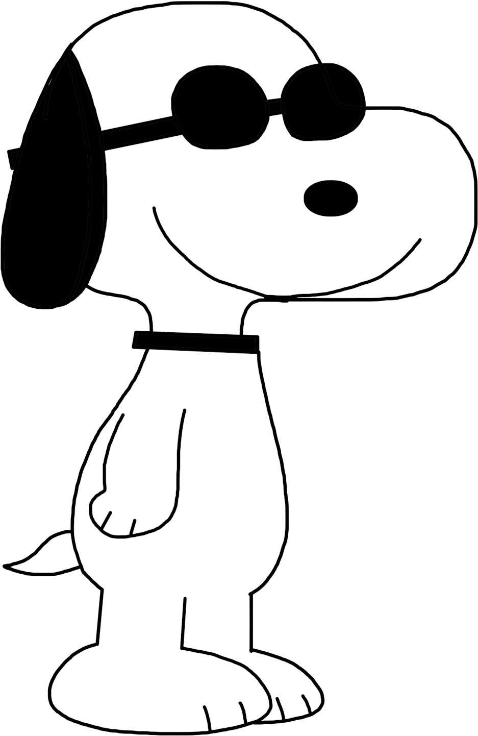 Snoopy Wearing Dark Glass For Summer By Marcospower1996 - Swag Png (1600x1600)