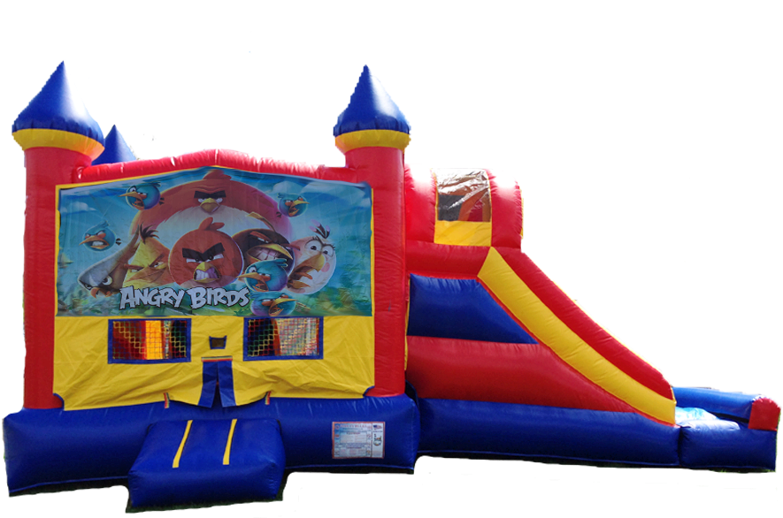This 5 In 1 Combo Bounce Has A Basketball Hoop Inside, - Inflatable (900x600)