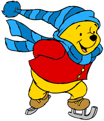 Winnie The Pooh - Winnie The Pooh Ice Skating (359x420)