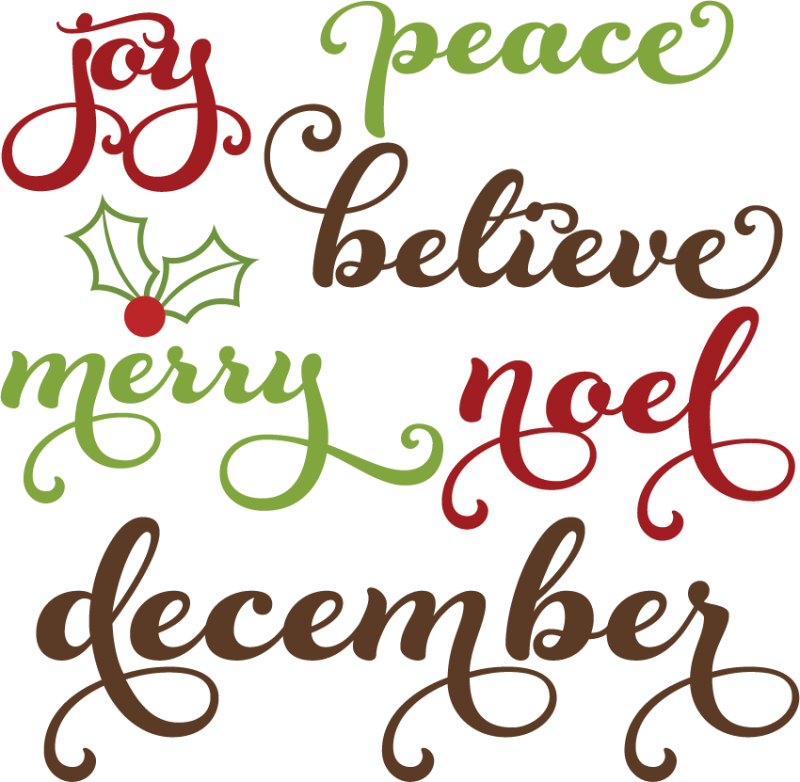 Christmas Words Svg Cutting Files Christmas Words Clipart - Christmas Words Clip Art (800x782)