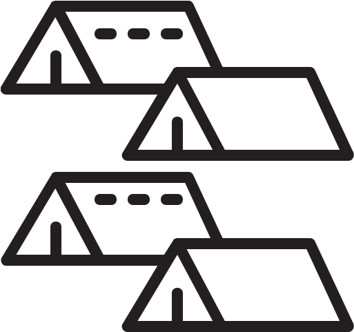 Refugee, Asylum, Rest, Remain, Tent Icon, Camp Icon - Refugee Camp Icon (512x512)