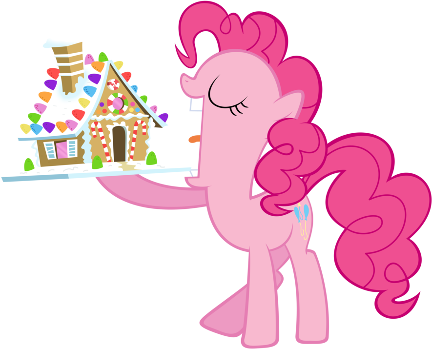 Pinkie Pie And Her Gingerbread House By Liamb135 - My Little Pony Pinkie Pie Eat (900x826)