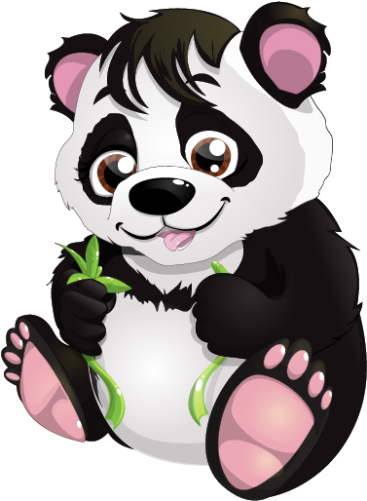 Açıklama - Panda Comiendo Bambu Animado (500x500)