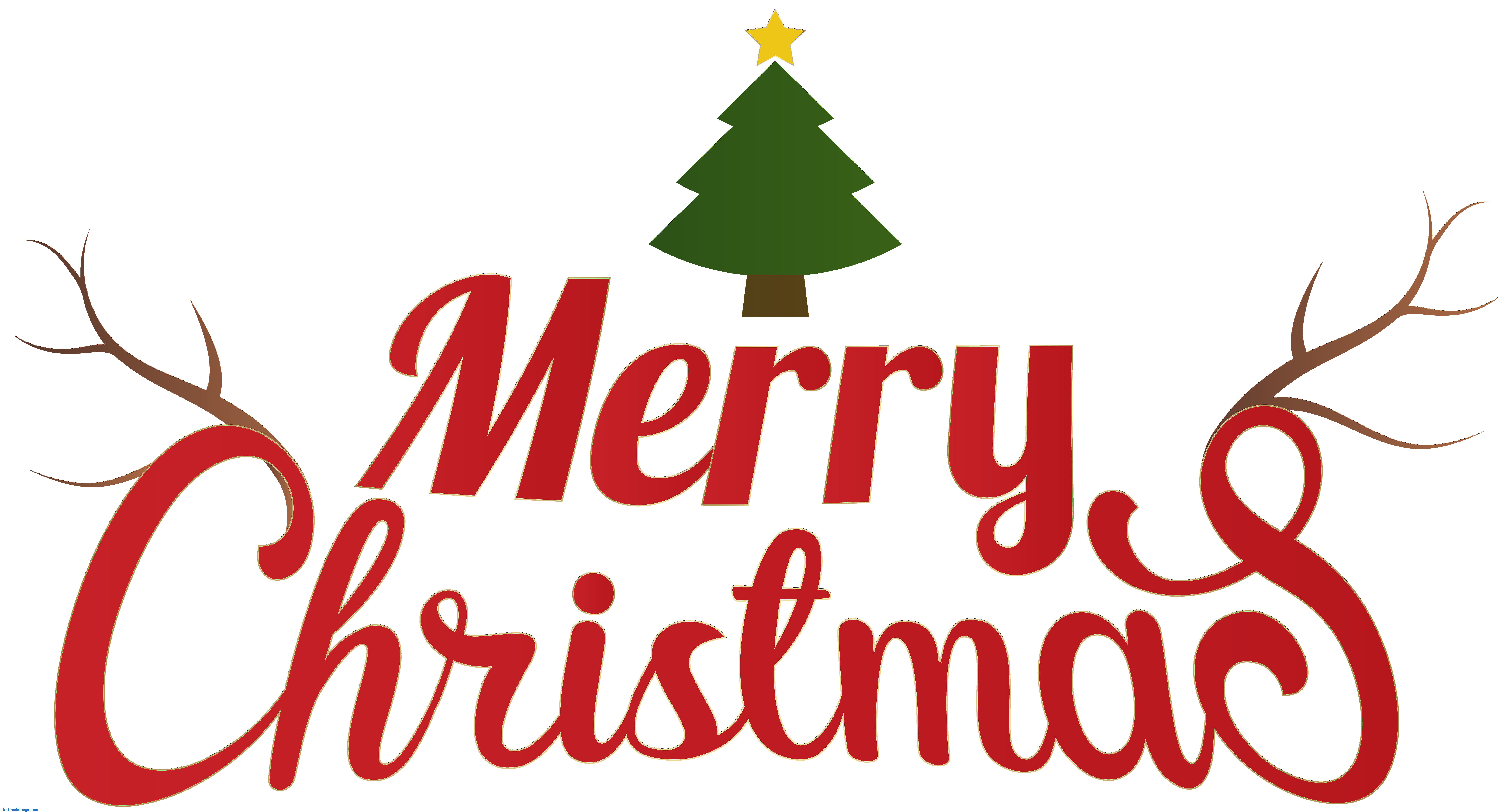 Charlie Brown Christmas Tree Clipart Free Download - Merry Christmas Home Room Wall Sticker Mural Decor (8000x4309)