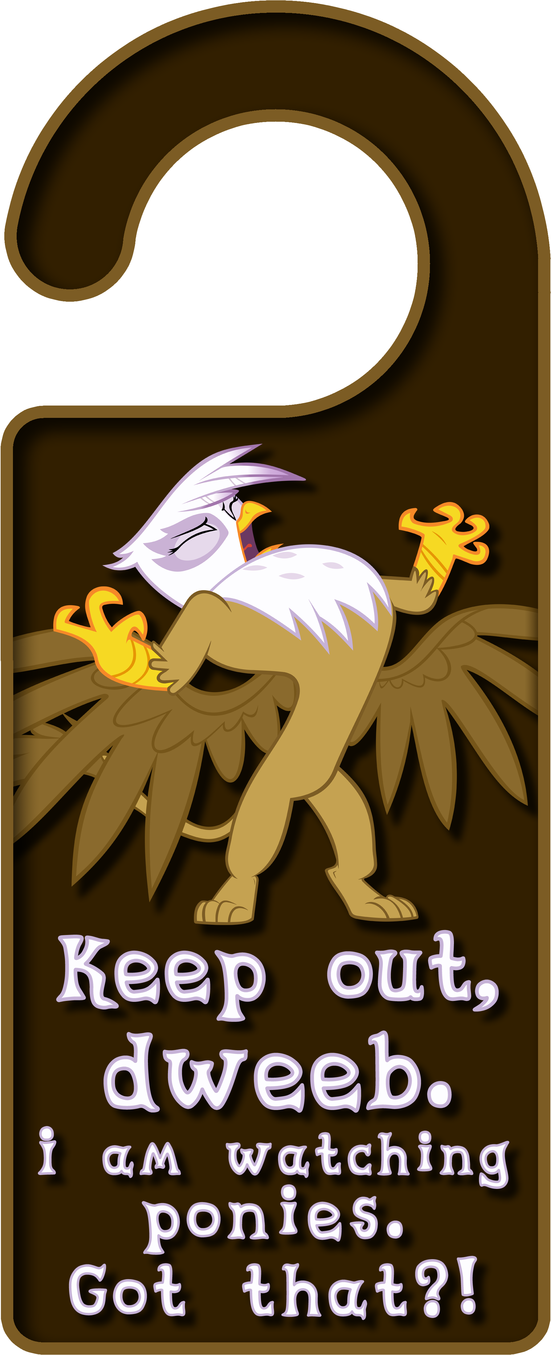 Gilda Door Knob Hanger By Thorinair Gilda Door Knob - Little Pony Friendship Is Magic (1800x4400)