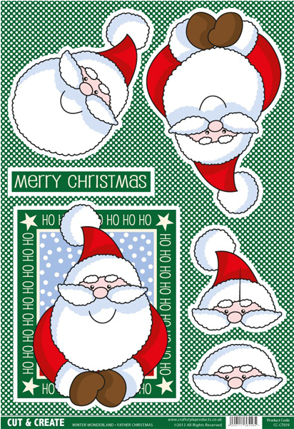 Winter Wonderland Father Christmas Cc-ct019 - Cartoon (600x600)