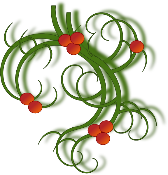 Christmas Swirls Clip Art At Clker Com Vector Clip - Christmas Swirls (576x599)