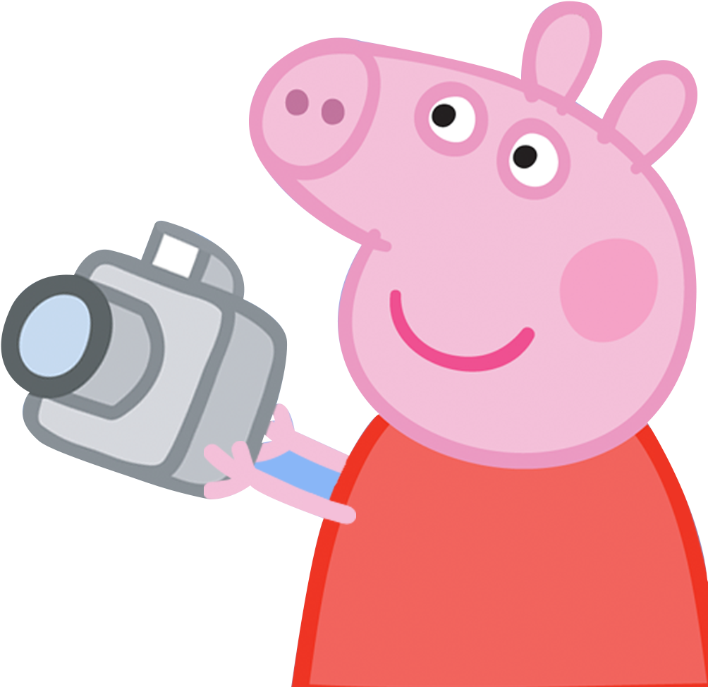 Peppa Pig Fotografando - Peppa Pig Png (1024x988)