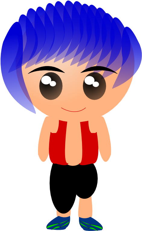 Anime Character Art 33 555px - Clip Art (555x785)