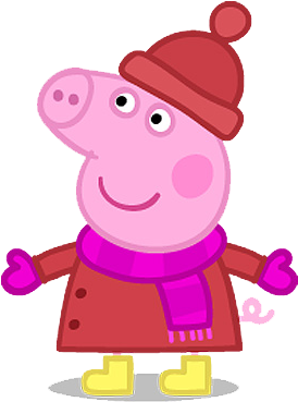 Peppa Pig Png Pack - Peppa Pig Santa Hat (415x440)