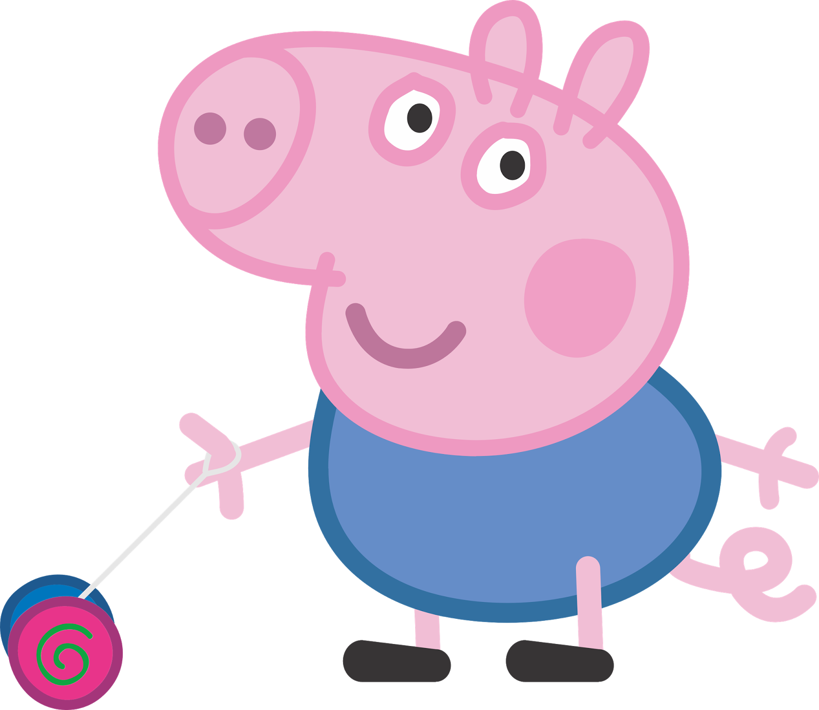 George Pig - Peppa Pig Mini Figurine Set (1600x1387)