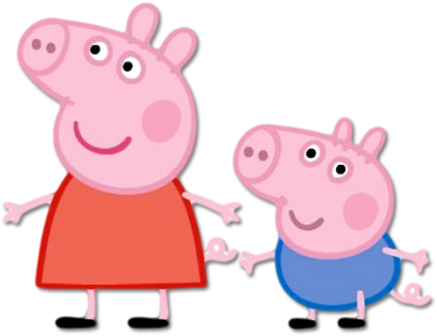 Peppa George Pig 050 - Peppa Pig & George Cut Outs (797x577)