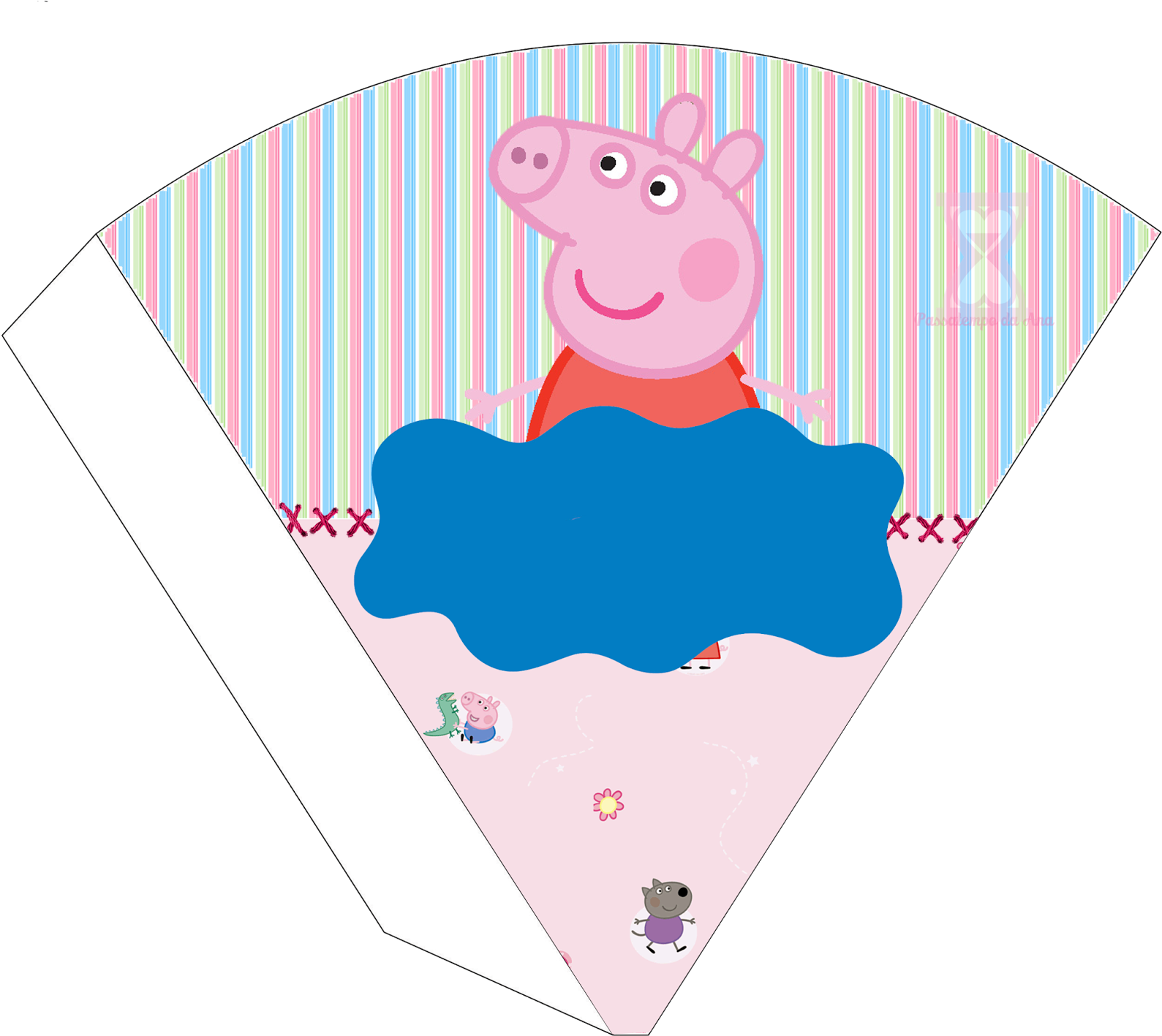 Free Printable Cones - Conos Peppa Pig (1600x1416)